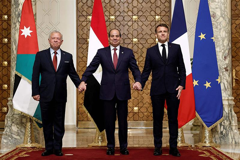 Les dirigeants égyptien, français et jordanien appellent à un cessez-le-feu à Gaza
